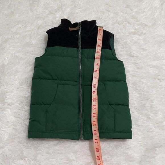 Toddlers Carter's Puffer Sleeveless Winter Jacket Vest in Green Size 5 - Picture 6 of 10